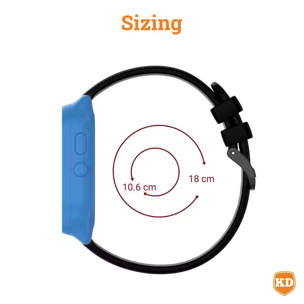 Silicone Strap for Verizon Gizmo Watch 3/ 2/ 1- Black