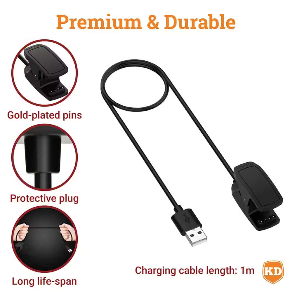 Charger for Garmin Descent G2 G1 Solar- Black