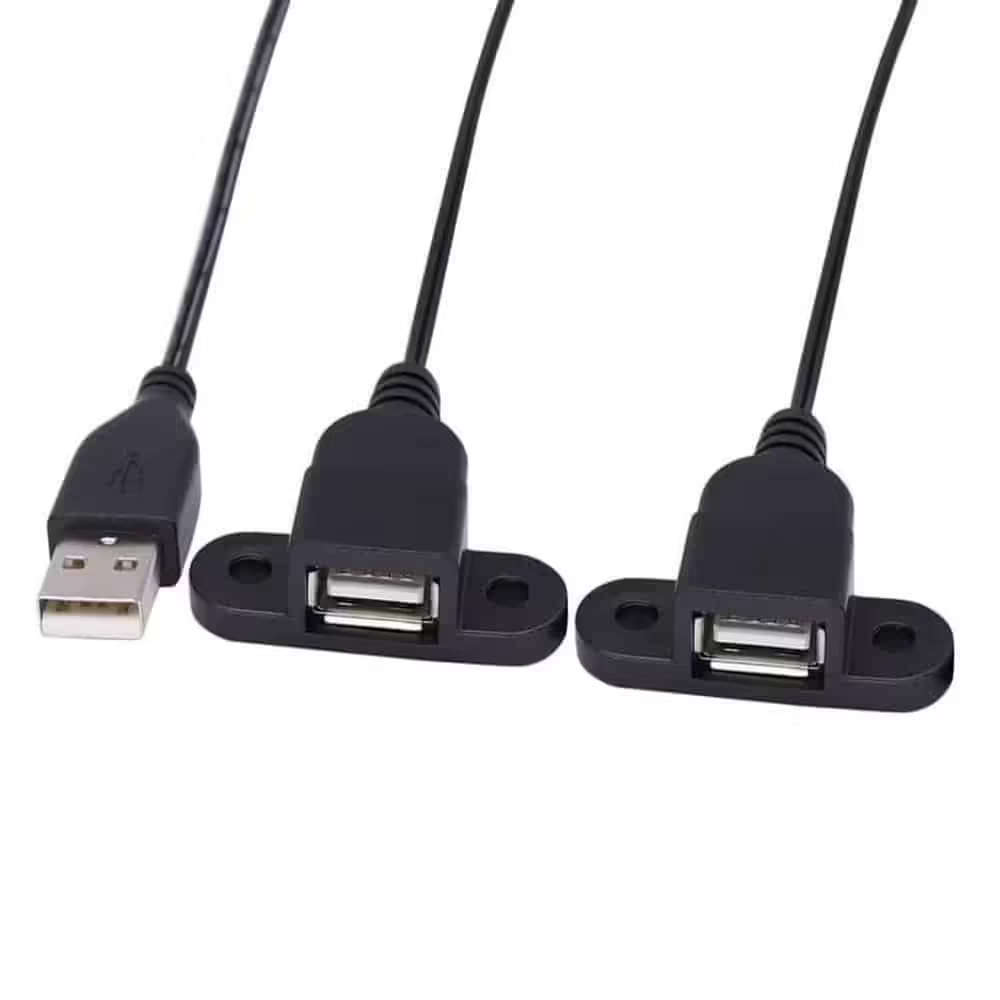 USB 2.0/ USB Type A 2-in-1 Device Charging Extension Cable