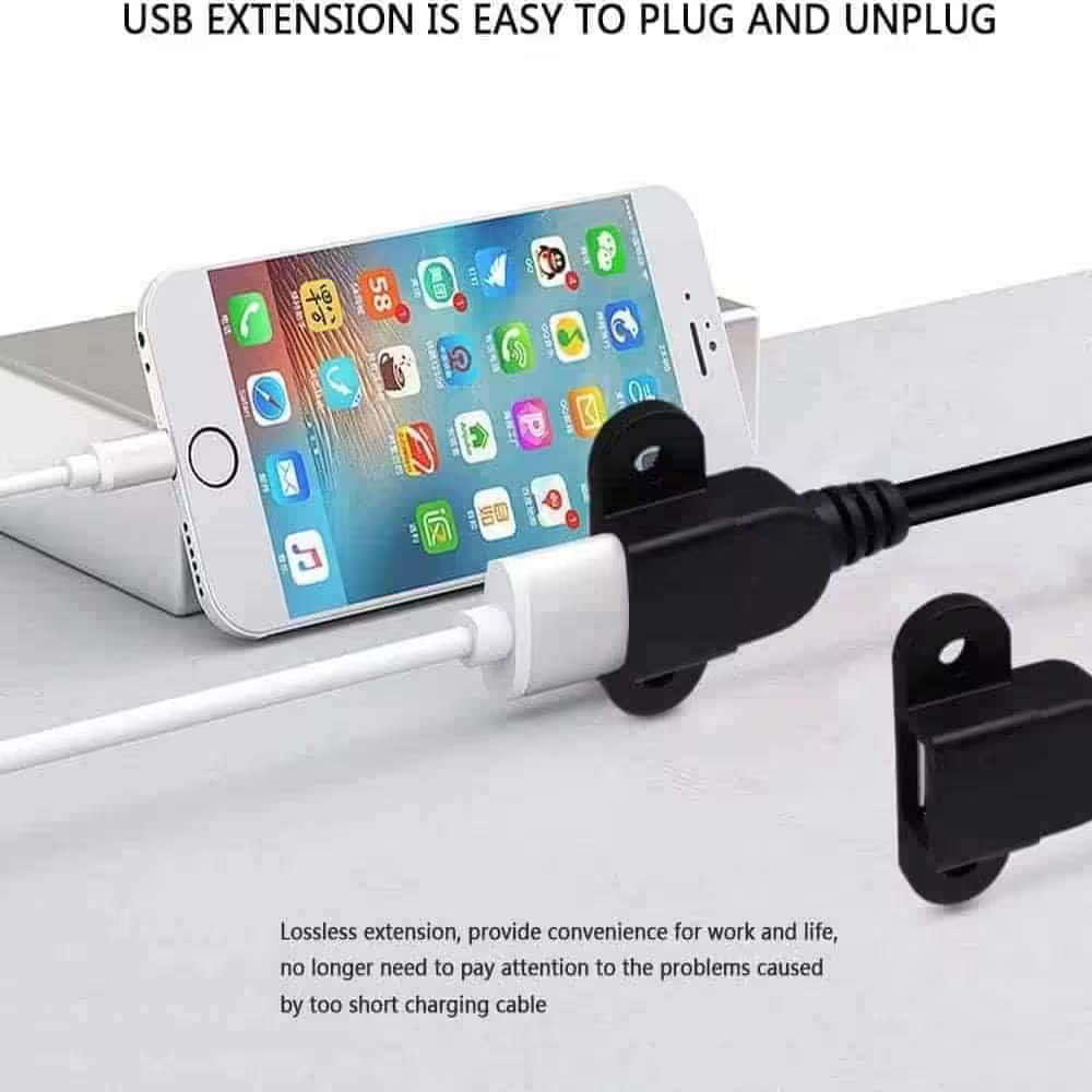 USB 2.0/ USB Type A 2-in-1 Device Charging Extension Cable