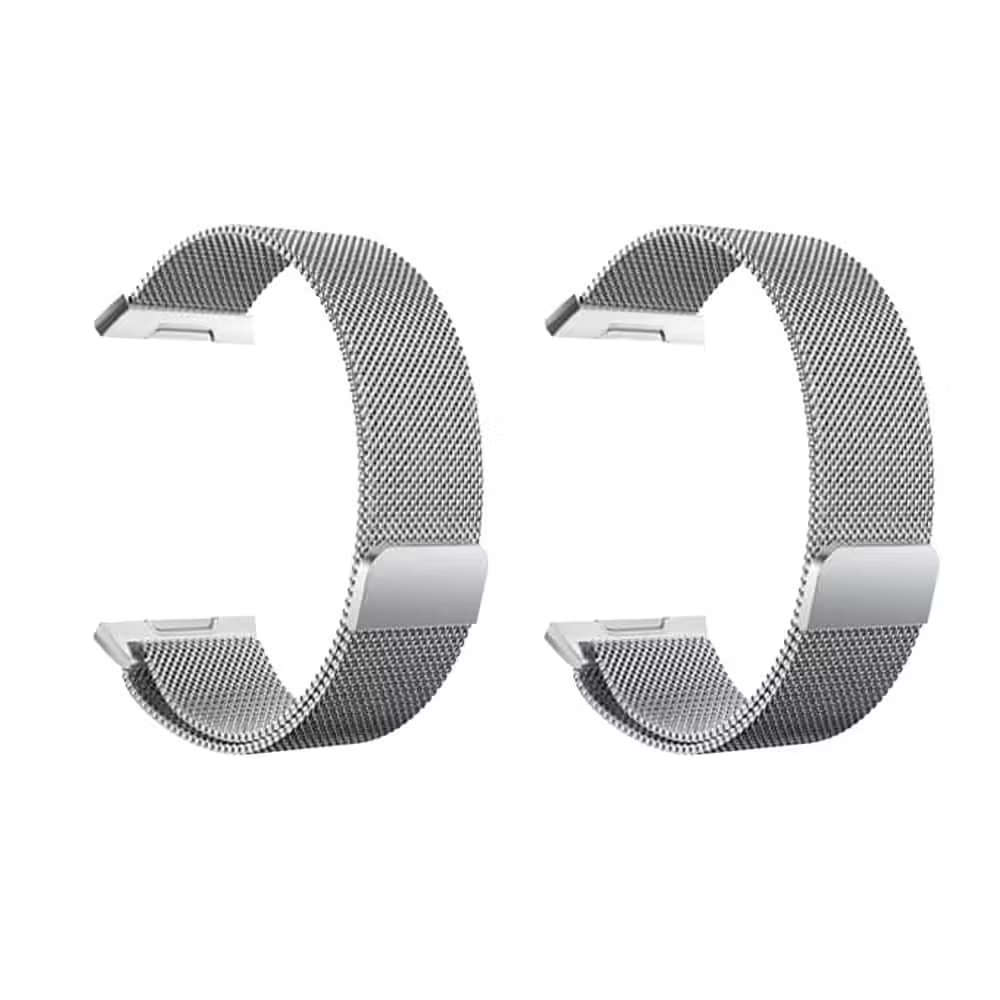 Stainless Steel Milanese Strap for Fitbit Ionic 2 Pack - Silver