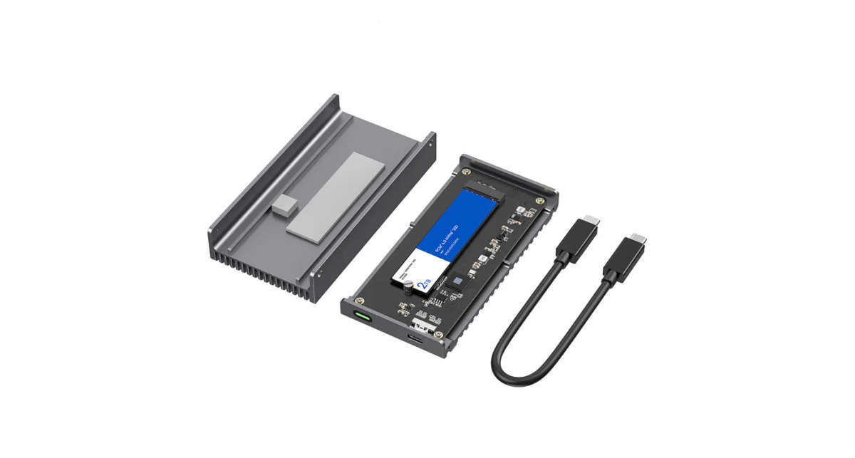 LMP DataFlash USB4 (40G) M.2 NVMe PCIe SSD Enclosure - Space Grey
