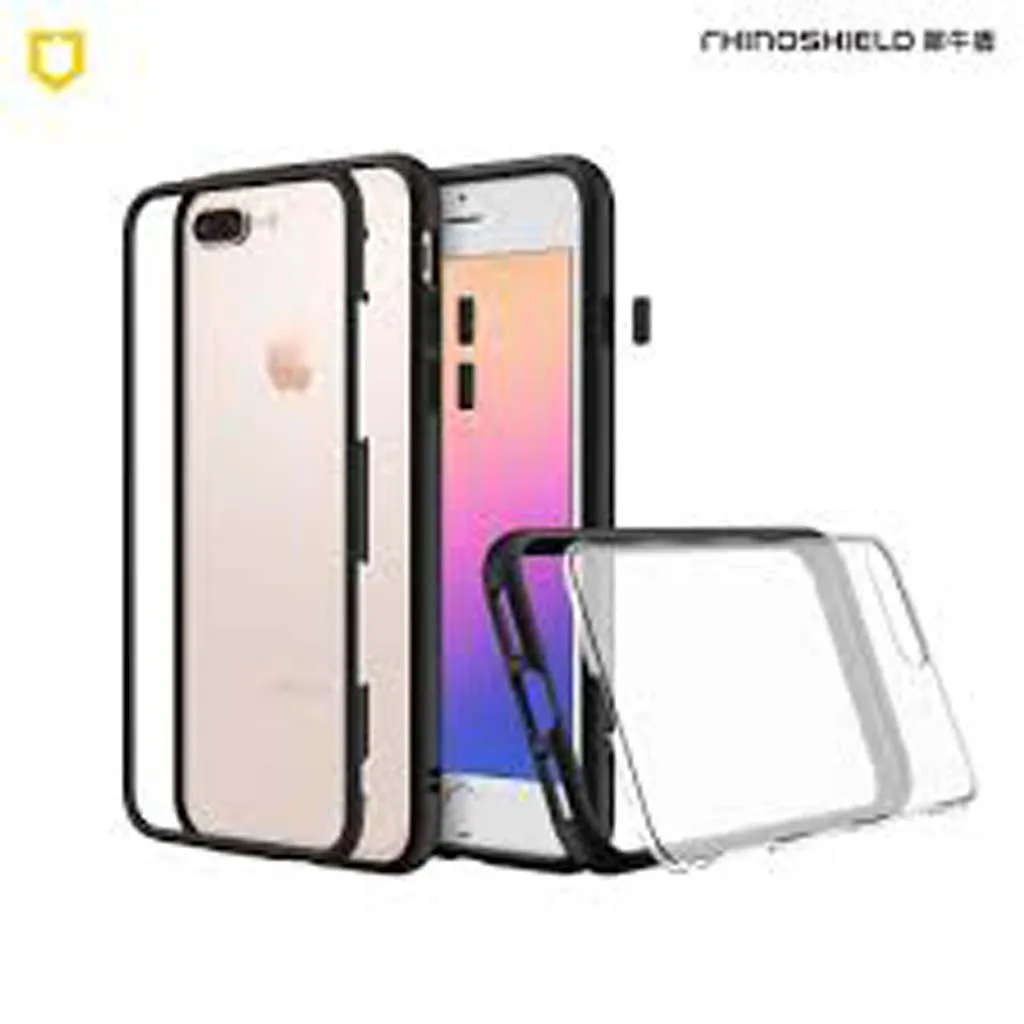 RHINOSHIELD MOD for iPhone 7, 8 Plus (Black, Clear Backplate)