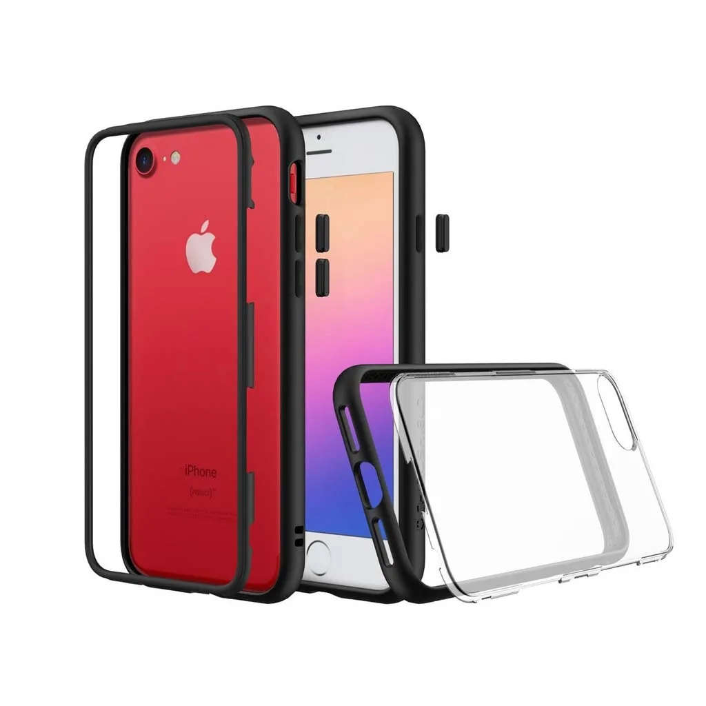 RHINOSHIELD MOD for iPhone 7, 8 Plus (Black, Clear Backplate)