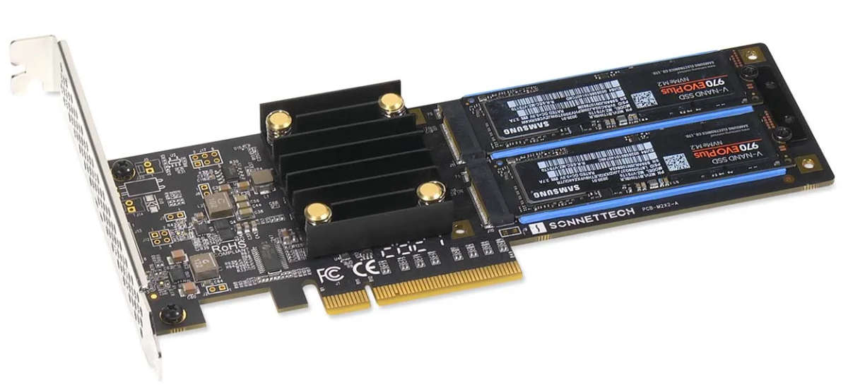 Sonnet M.2 2x4 Low-profile PCIe Card