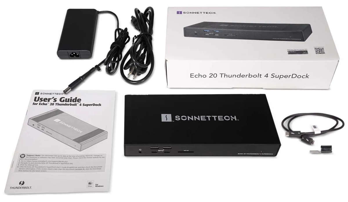 Sonnet Echo 20 Thunderbolt 4 SuperDock - Black