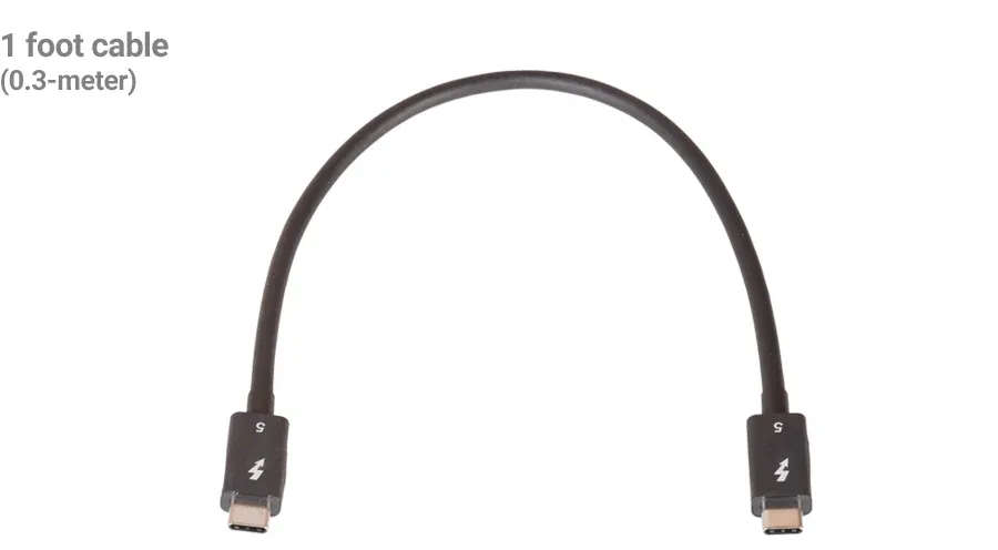 Sonnet Thunderbolt 5 Cable, 0.3m - Black