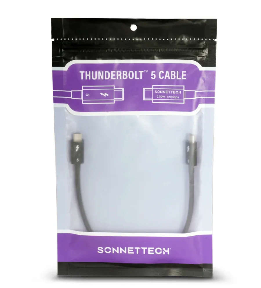 Sonnet Thunderbolt 5 Cable, 0.3m - Black
