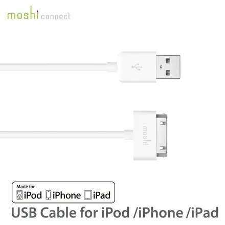 Moshi USB Cable iPod, iPhone, iPad - White