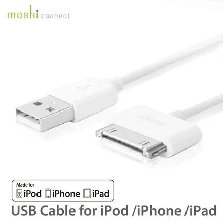 Moshi USB Cable iPod, iPhone, iPad - White