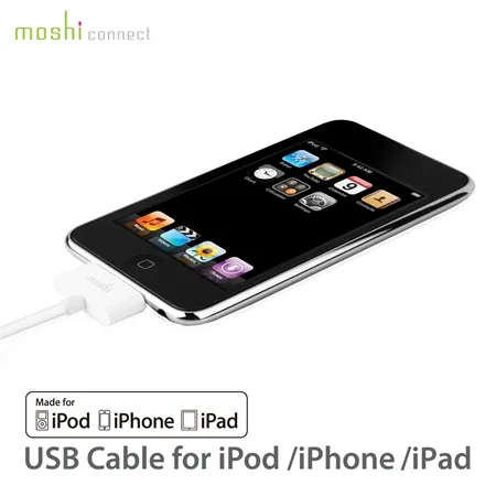 Moshi USB Cable iPod, iPhone, iPad - White
