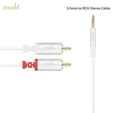 Moshi 3.5mm to RCA Stereo Cable - White