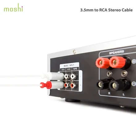 Moshi 3.5mm to RCA Stereo Cable - White