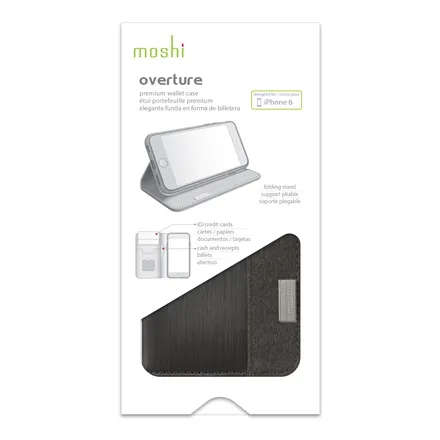 Moshi Overture cover for iPhone 6, 6s - Black