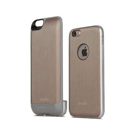 Moshi iGlaze ION Battery Case for iPhone 6/6s (Brushed Titanium)