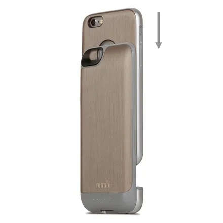 Moshi iGlaze ION Battery Case for iPhone 6/6s (Brushed Titanium)