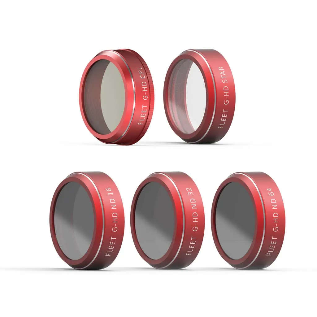 FLEET LensPro NCS502P 5 in 1 Filter set: ND16, ND32, ND64, CPL, STAR for Phantom 4