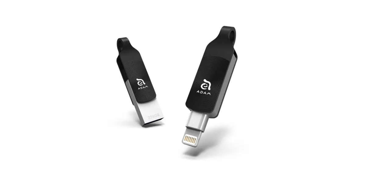 Adam Elements iKlip Duo+ Lightning Flash Drive 256GB - Black