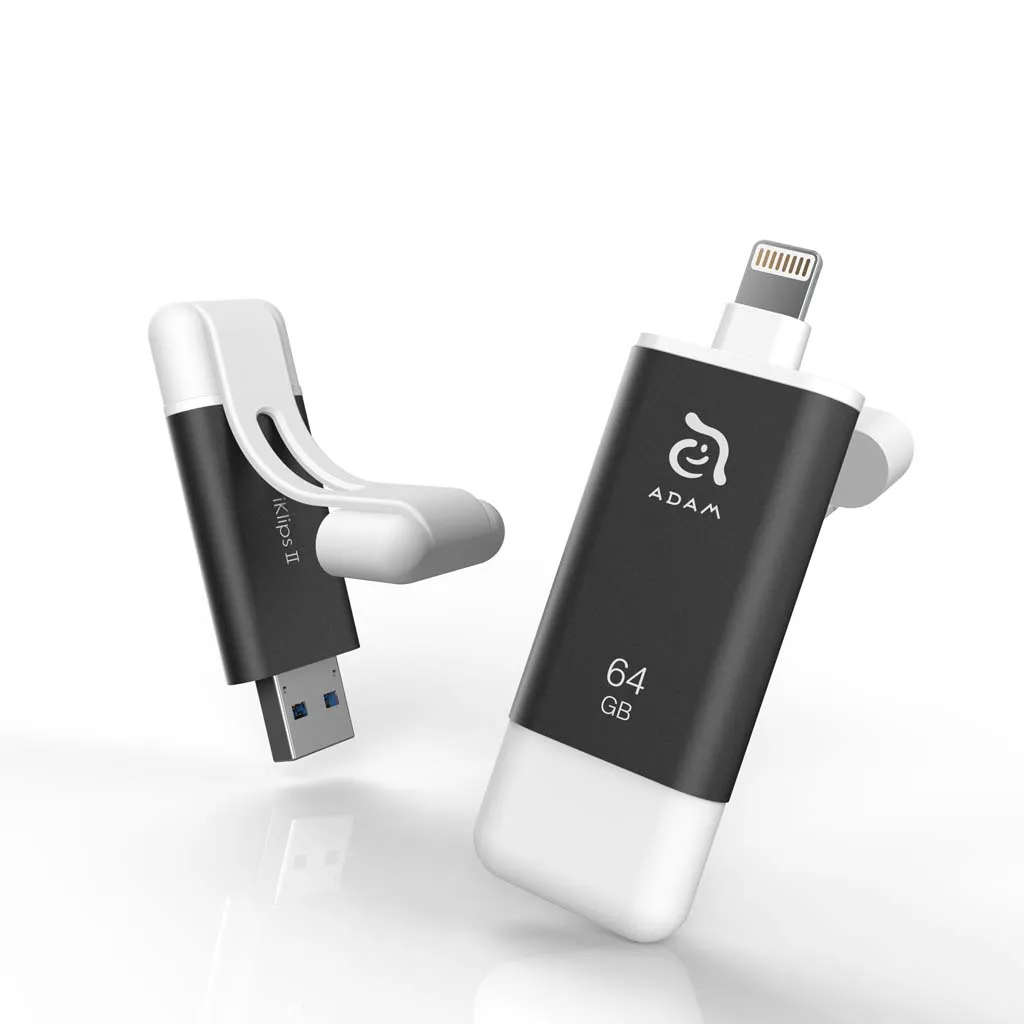 Adam Elements iKlip II Lightning Flash Drive 64GB - Grey