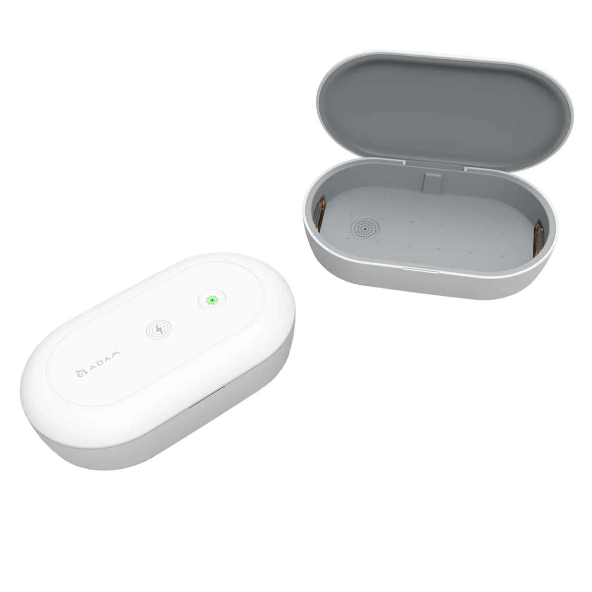 Adam Elements OMNIA UVC+ UV Ozone Sterilizer Box with Fast Wireless Charger - White