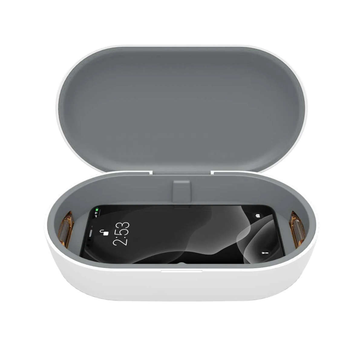 Adam Elements OMNIA UVC+ UV Ozone Sterilizer Box with Fast Wireless Charger - White