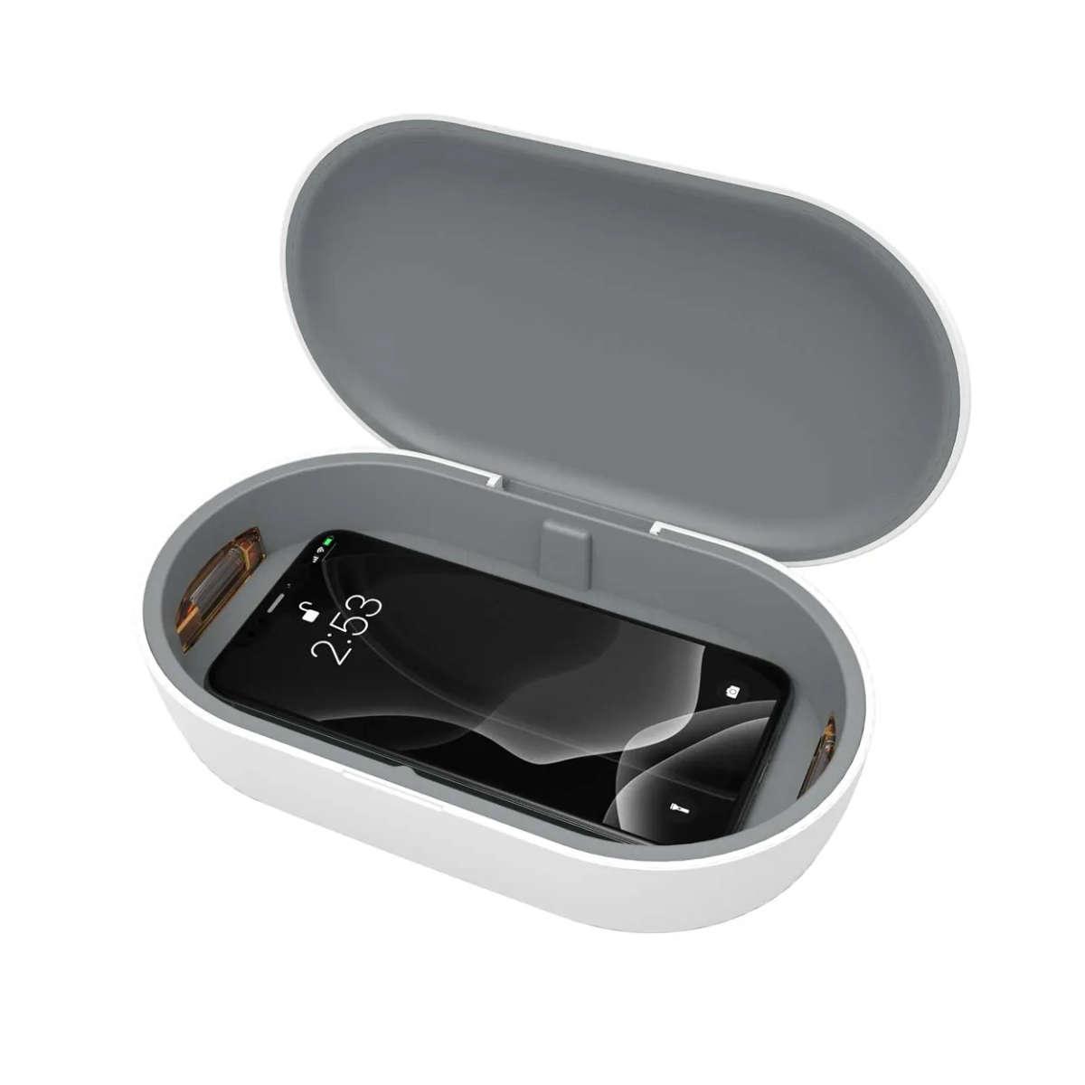 Adam Elements OMNIA UVC+ UV Ozone Sterilizer Box with Fast Wireless Charger - White