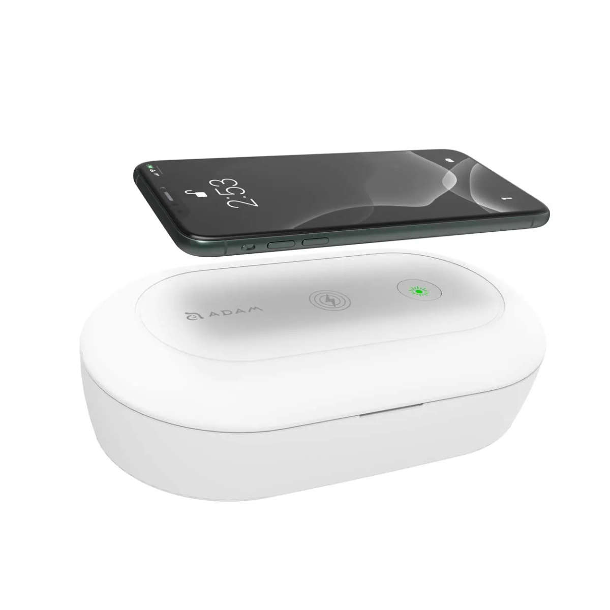Adam Elements OMNIA UVC+ UV Ozone Sterilizer Box with Fast Wireless Charger - White