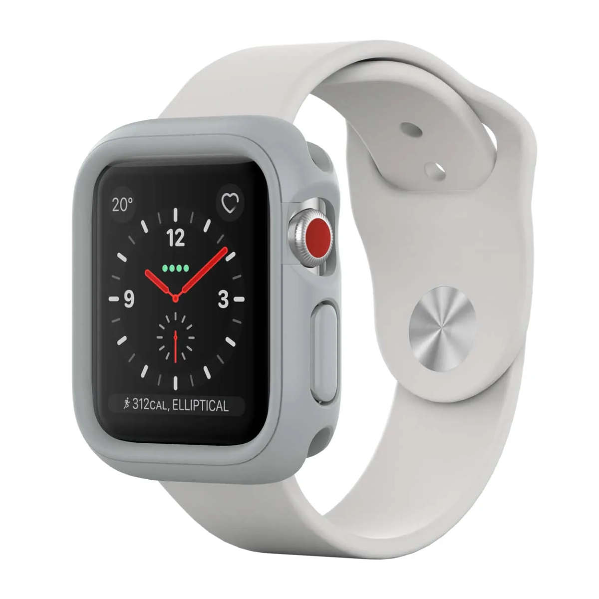 RhinoShield CrashGuard NX for Apple Watch® - Series 1, 2, 3 (38mm) - Platinum Gray