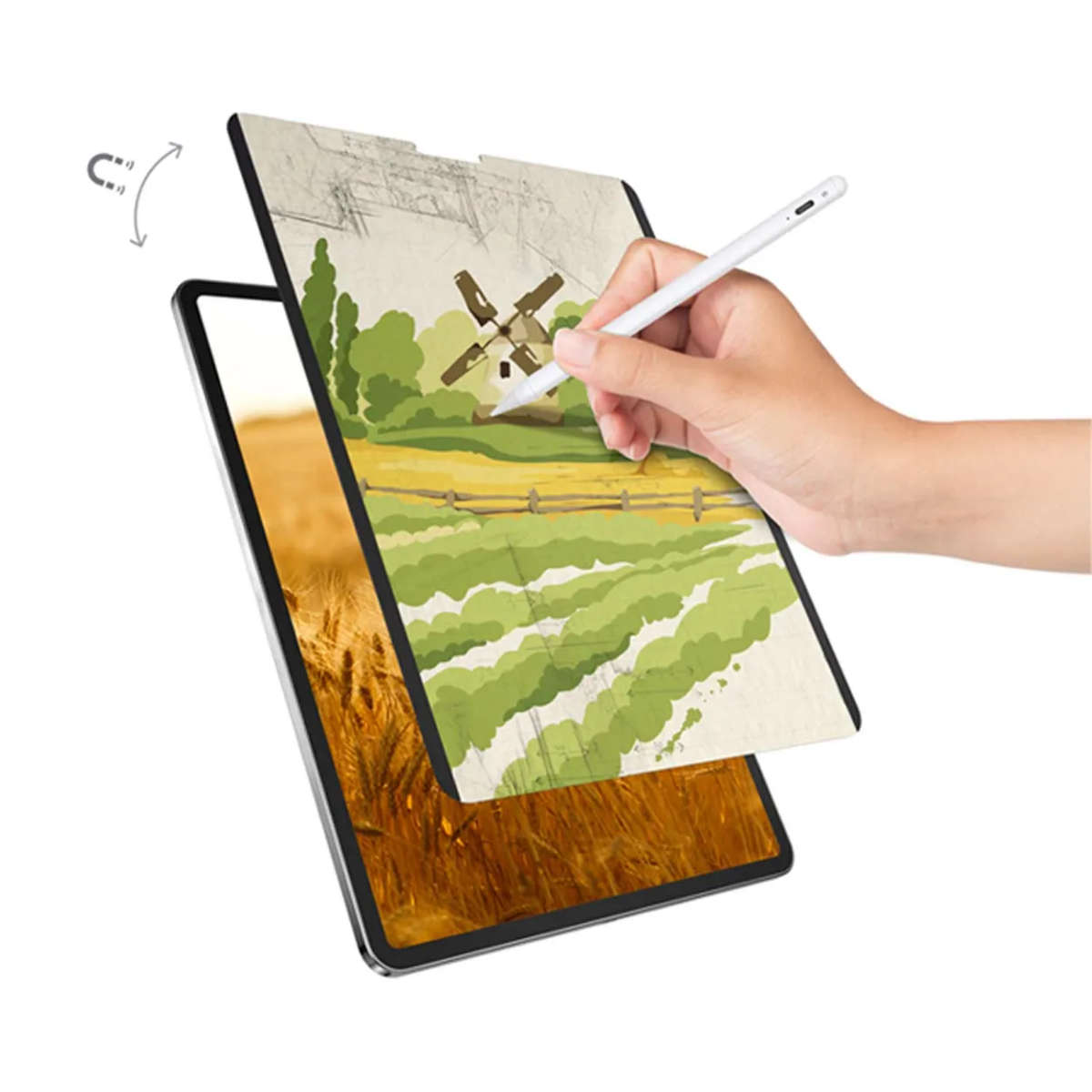 SwitchEasy SwitchPaper Magnetic Paper-Feel Screen Protector for iPad for iPad Pro 12.9" (2021 ~ 2...