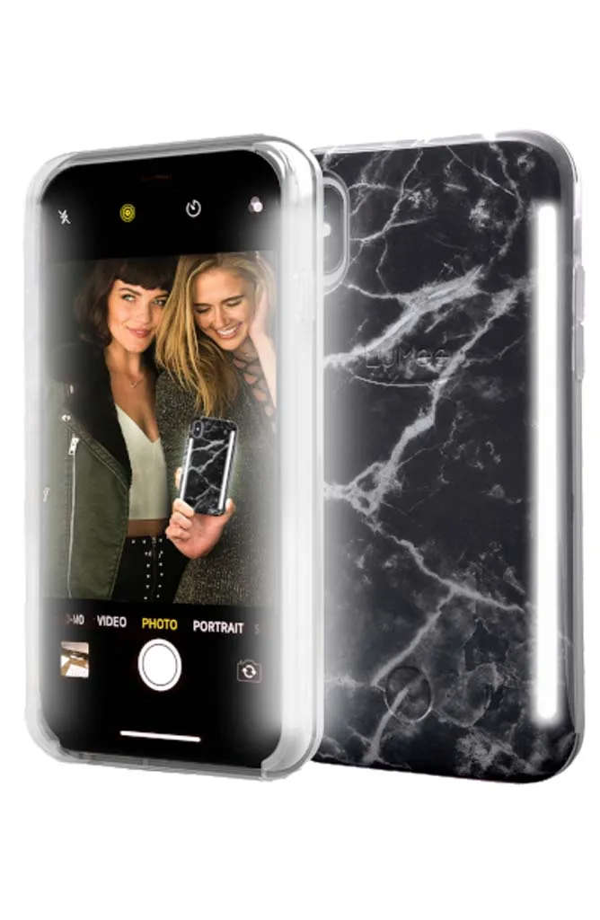 LuMee duo iPhone X - Black Marble