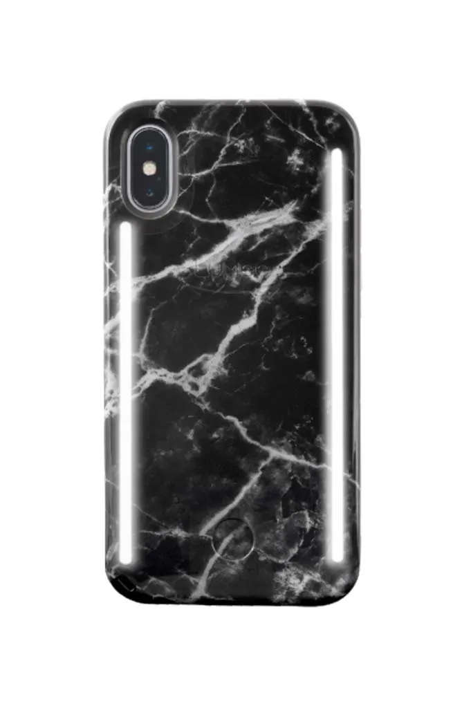 LuMee duo iPhone X - Black Marble