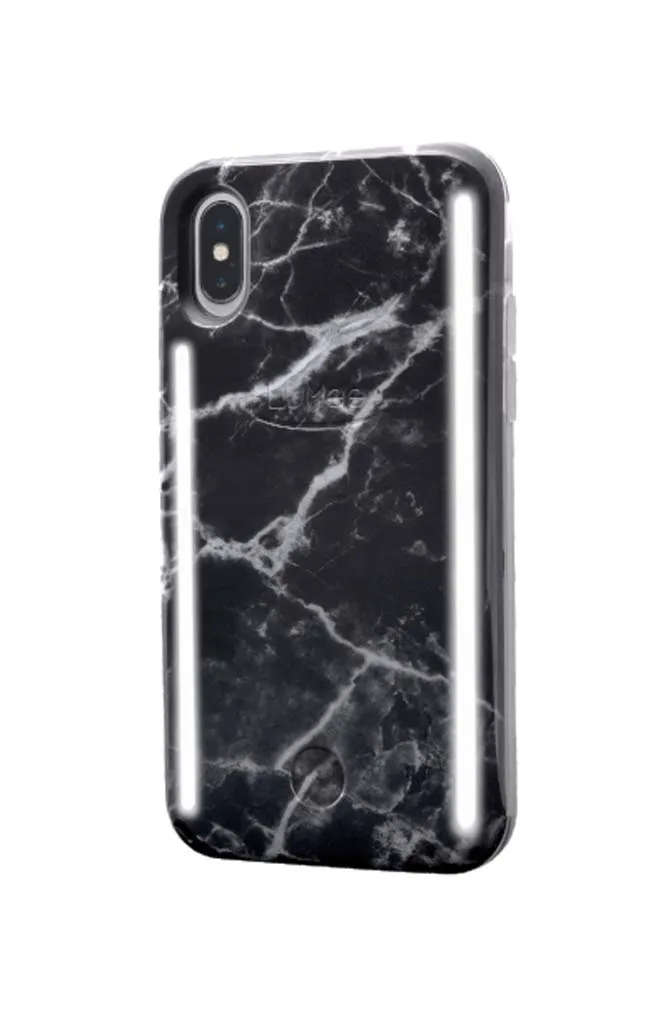 LuMee duo iPhone X - Black Marble