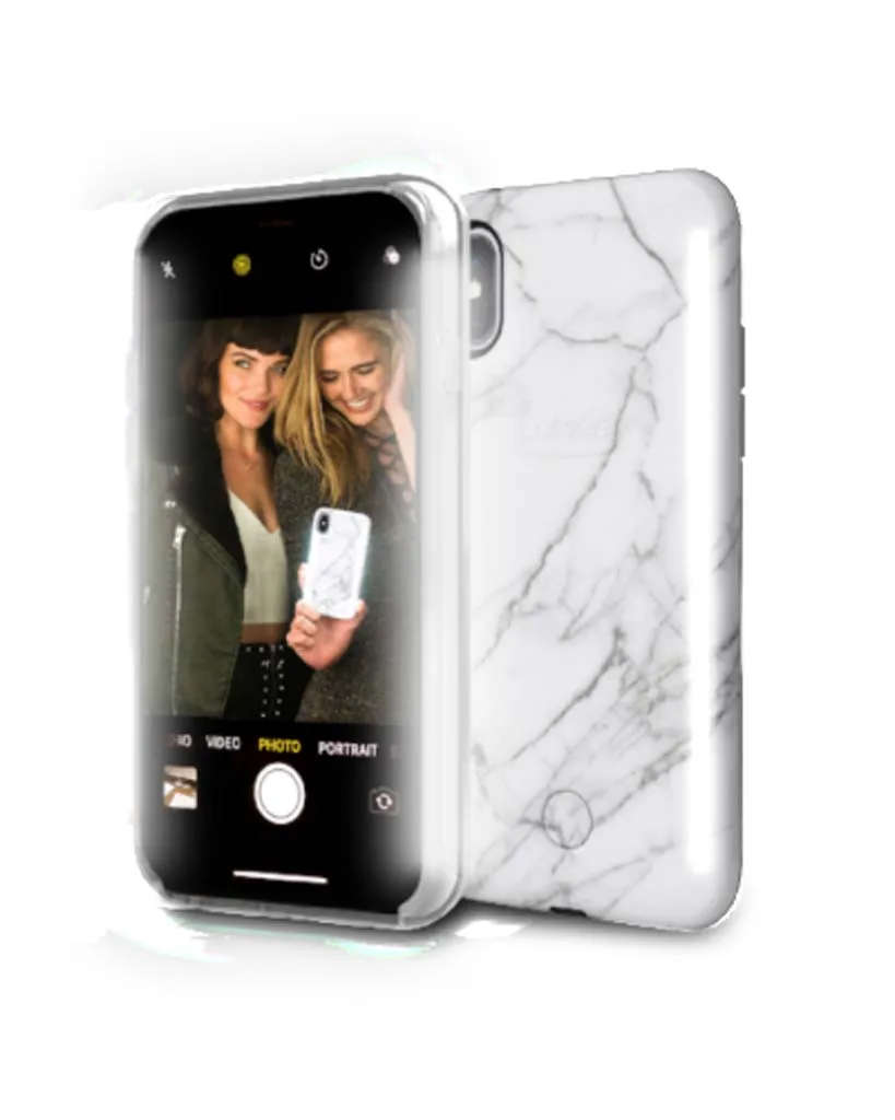 LuMee duo iPhone X - White Marble