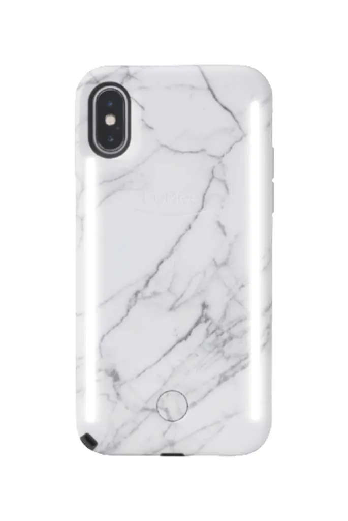 LuMee duo iPhone X - White Marble