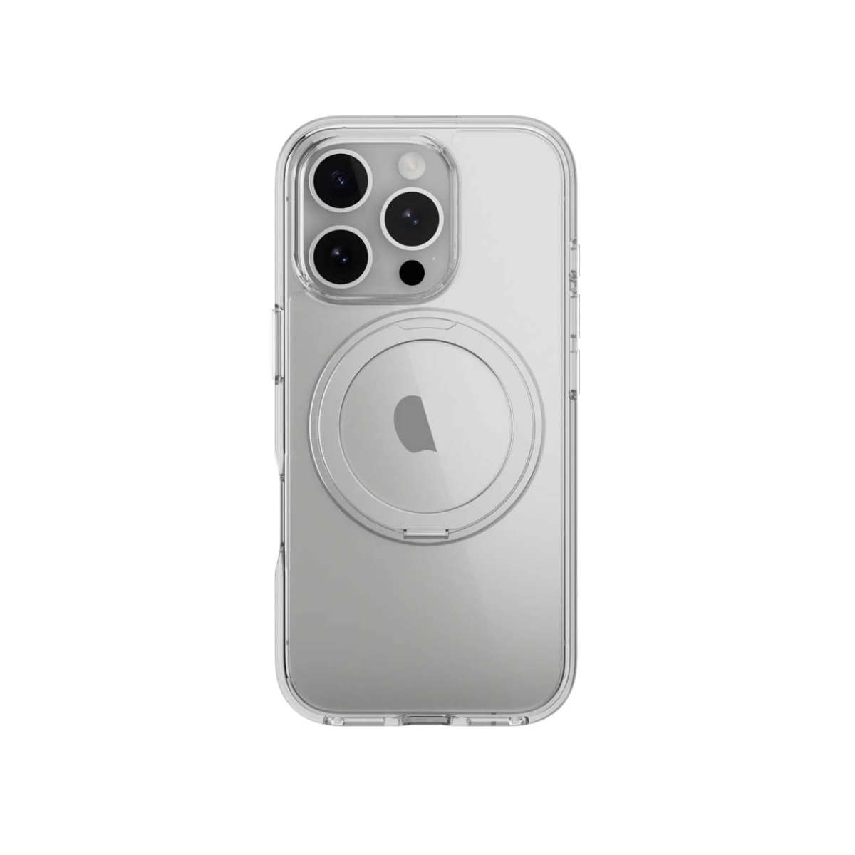 SwitchEasy MagStand 360 M Rotating Ring Protective Case for iPhone 16 Pro - Transparent