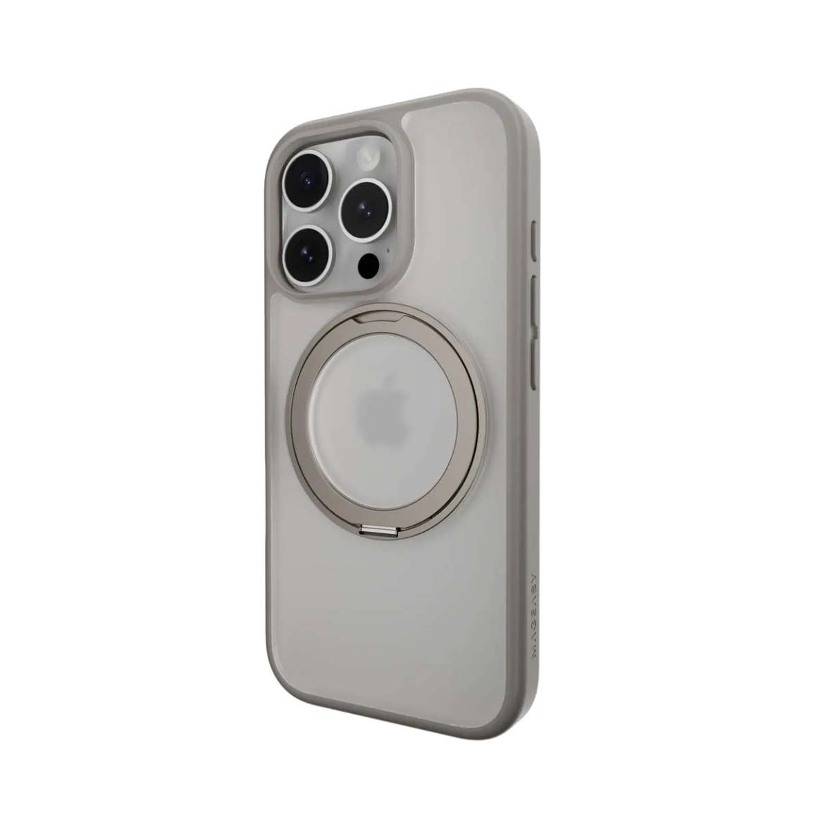 SwitchEasy MagStand 360 M Rotating Ring Protective Case for iPhone 16 Pro - Titanium