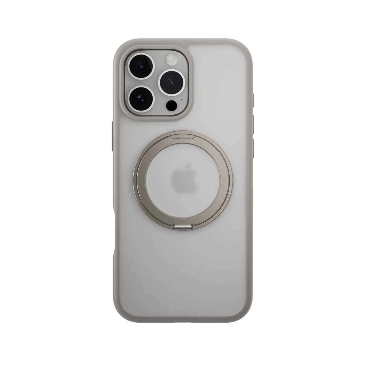 SwitchEasy MagStand 360 M Rotating Ring Protective Case for iPhone 16 Pro Max - Titanium