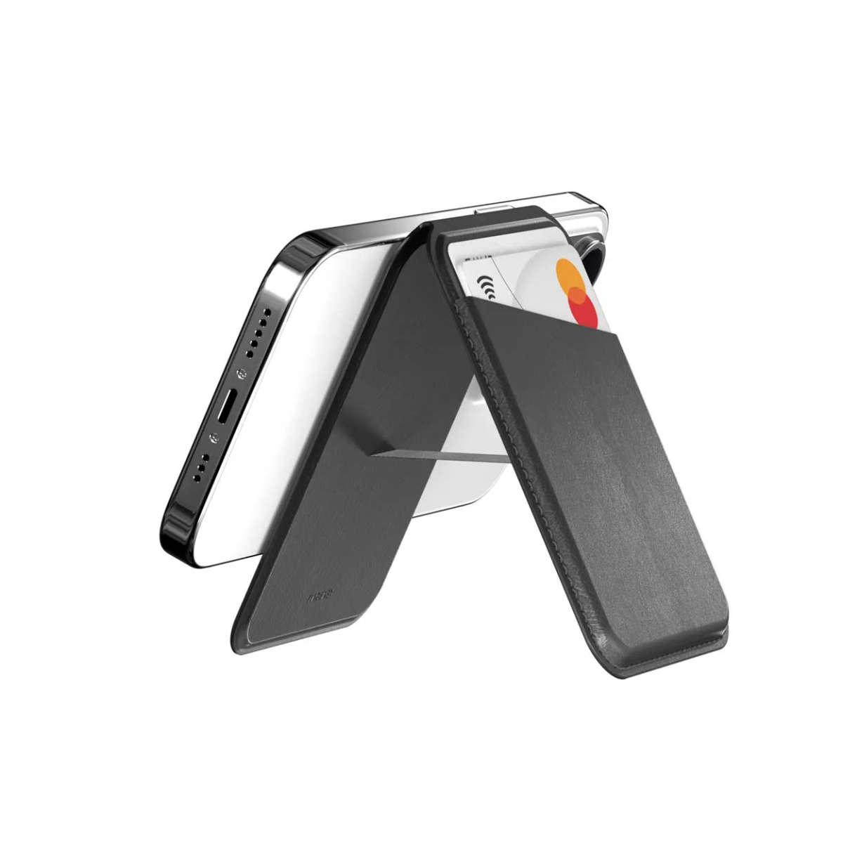 SwitchEasy SNAP Stand Wallet for iPhone - Classic Black