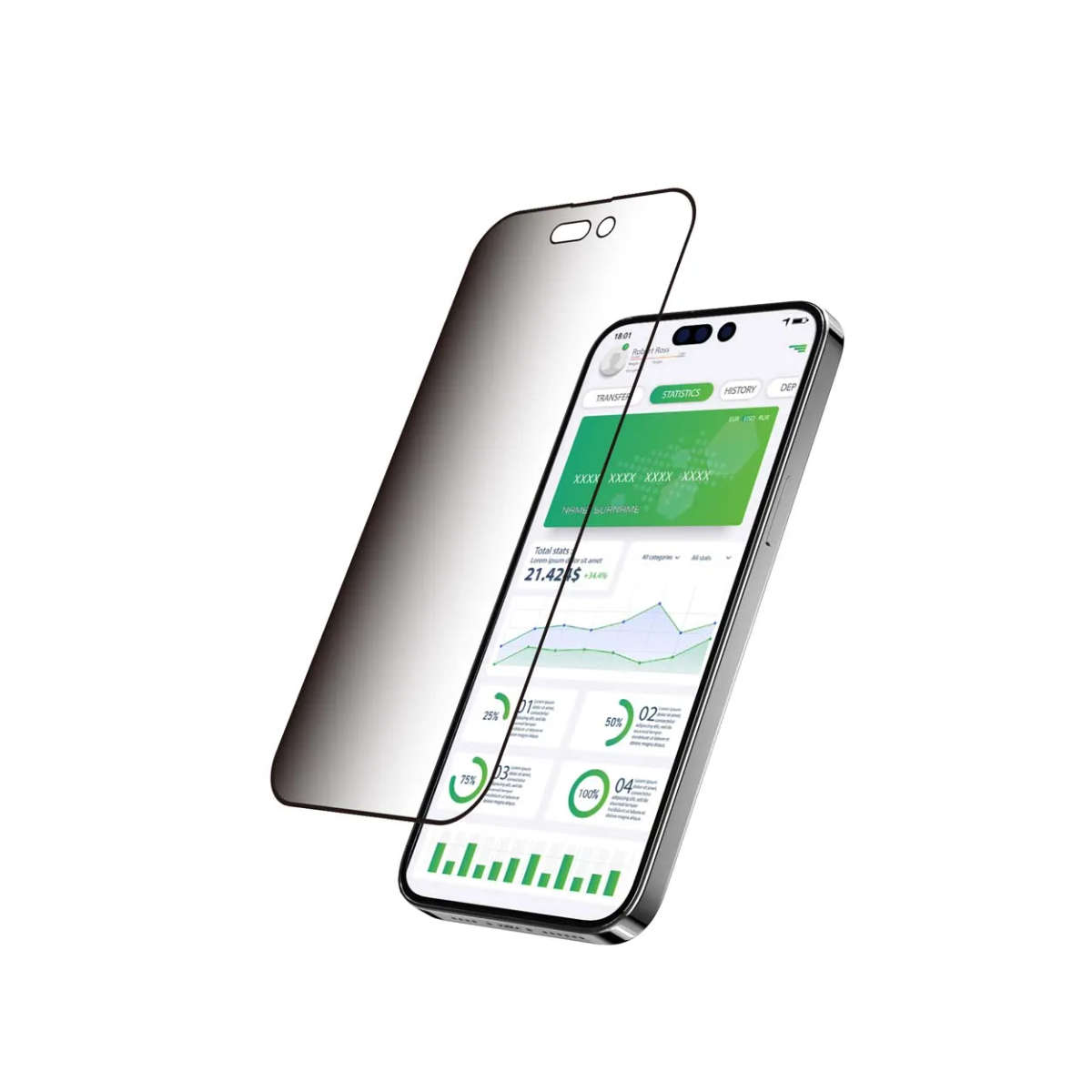 SwitchEasy Glass Privacy for iPhone 14 Pro - Clear