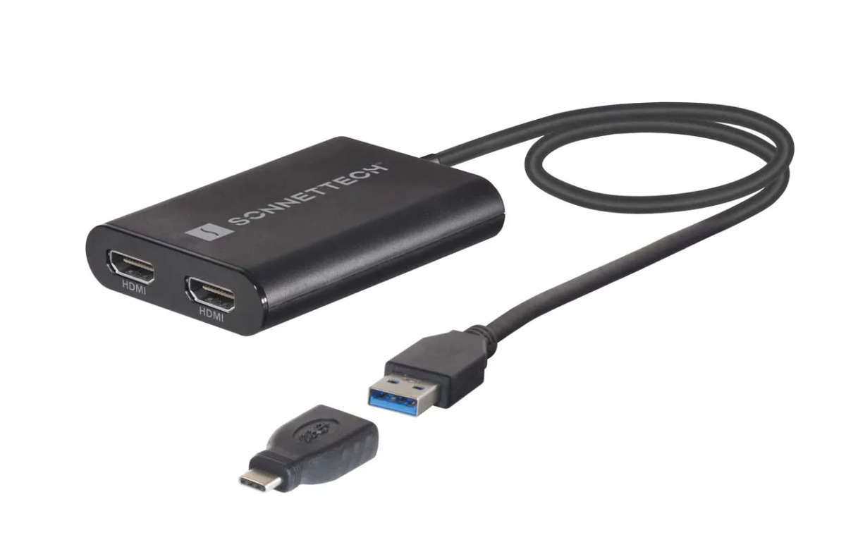 Sonnet DisplayLink Dual HDMI Adapter for M1, M2, M3, M4 Macs - Grey