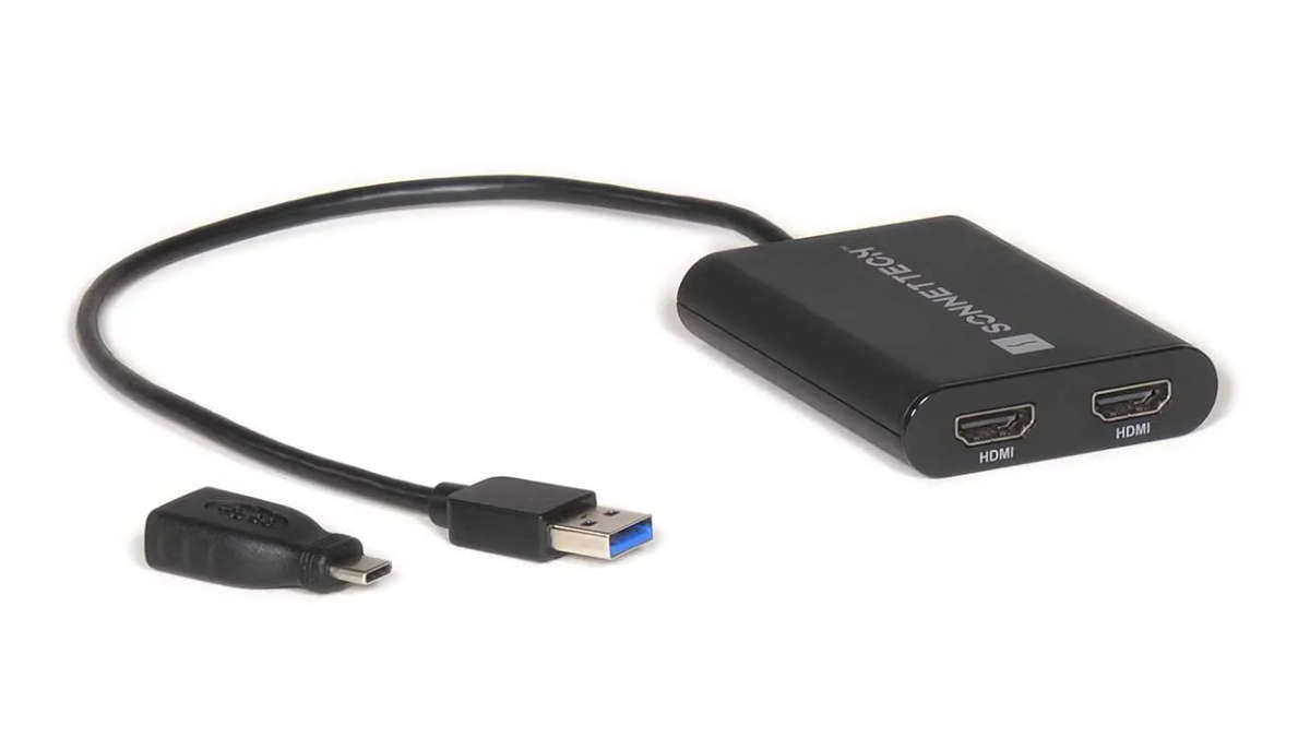 Sonnet DisplayLink Dual HDMI Adapter for M1, M2, M3, M4 Macs - Grey