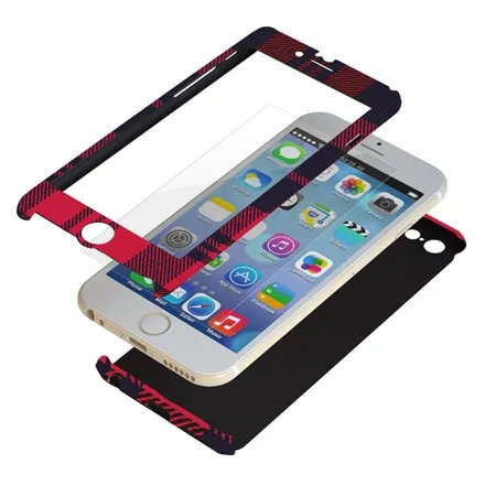 ZENDO NanoSkin iPhone 6, 6S - Checkered Red
