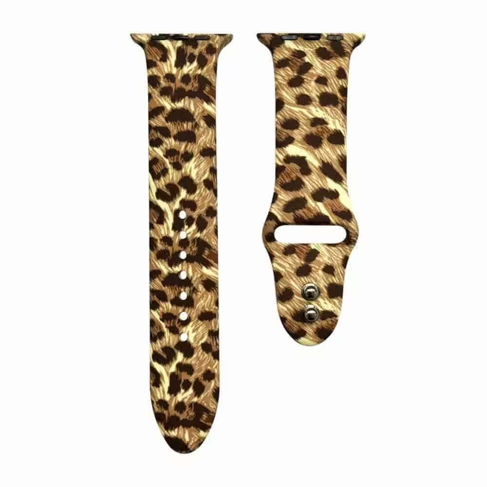 Silicone Strap for 42/44/45/49mm Apple Watch (M/L) - Cheetah