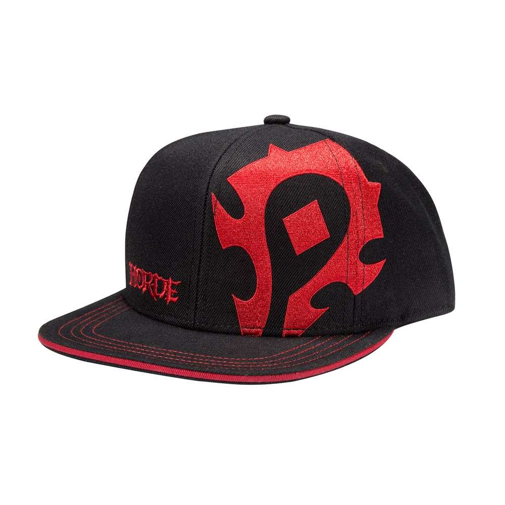 WORLD OF WARCRAFT- HORDE PLEDGE SNAP BACK HAT- RED/BLK