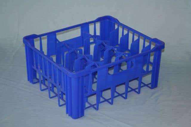 Formosa Blue Plastic Glass Crate