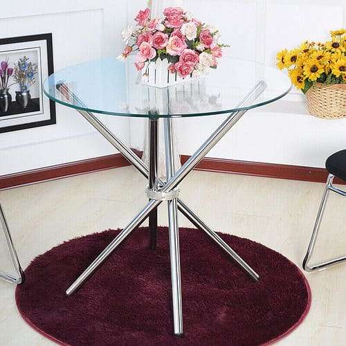 4 Seater Round Glass Cafe Table