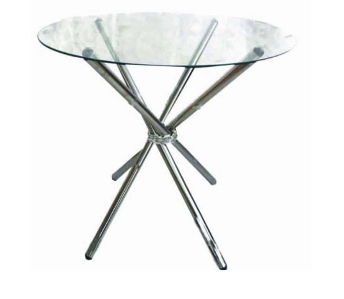 4 Seater Round Glass Cafe Table