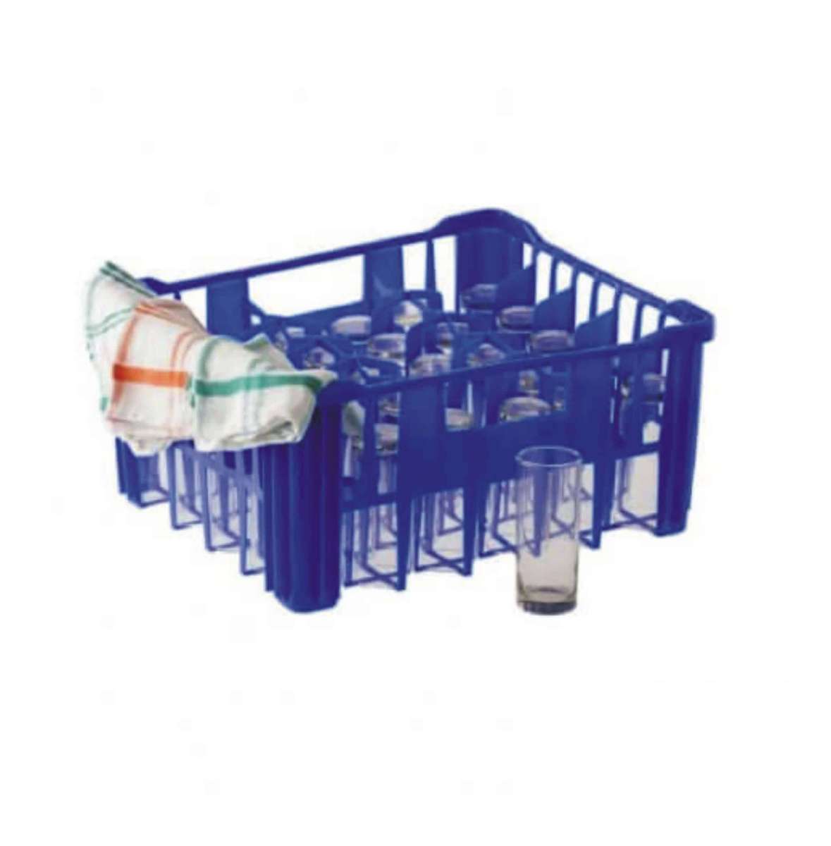 Formosa Blue Plastic Glass Crate