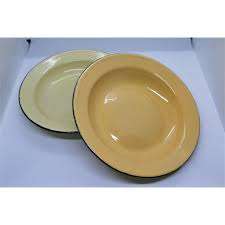 Enamel Soup Plate 6's 24cm