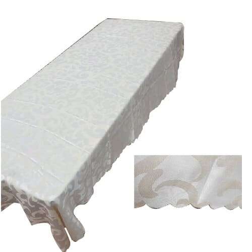 Table Cloth Linen Damask - Cream